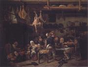 Jan Steen The Fat Kitchen oil